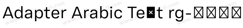 Adapter Arabic Text rg字体转换